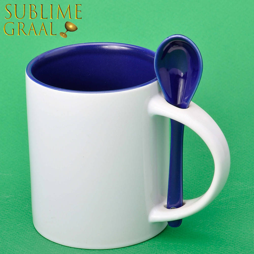 

Чашка Кобальт с ложкой сублимационная