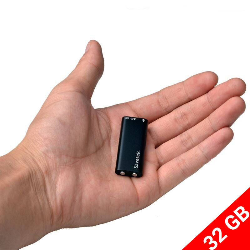 

Мини диктофон с активацией голосом Savetek 200, 32 Гб, VOX, 12 часов записи