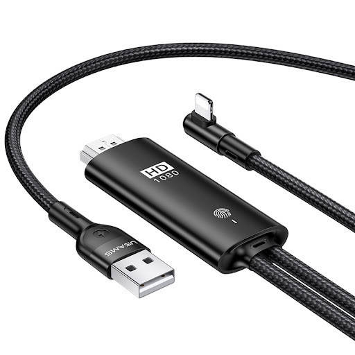 

Кабель / Провод / Шнур USAMS US-SJ442 U53 Lightning to HDMI (2m), Черный