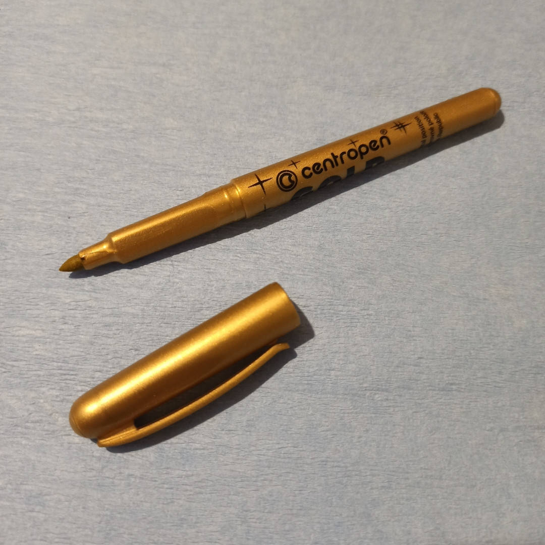 

Маркер перманентный Золото, нестирается