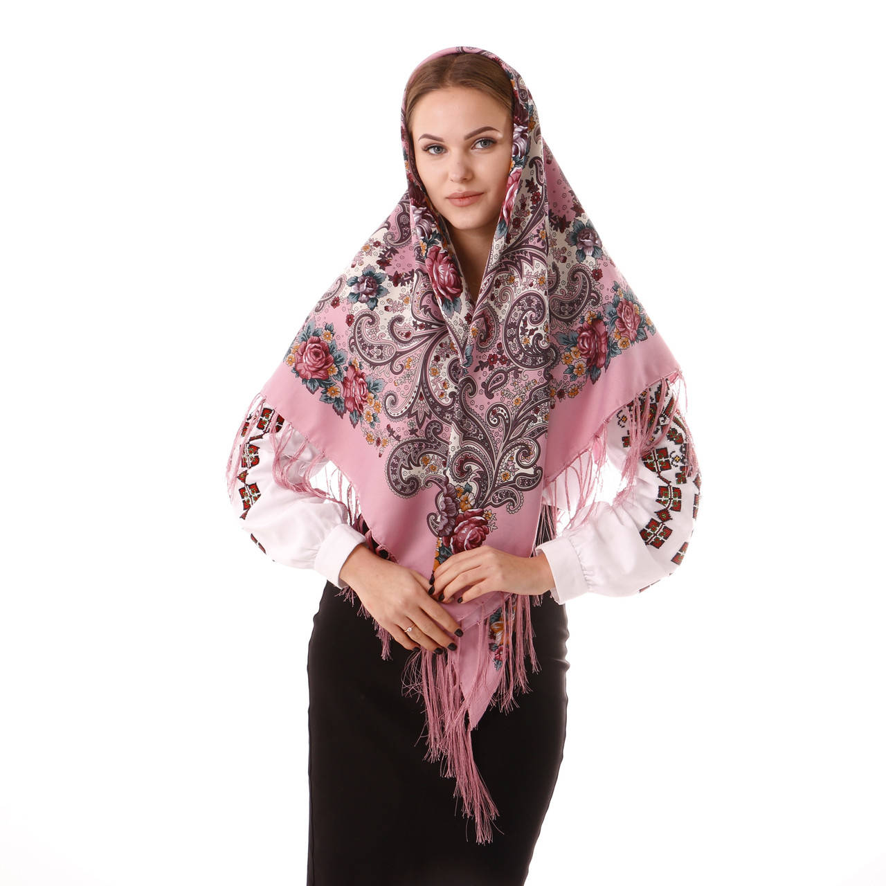 

Хустка вовняна рожева Т120/314, Розовый