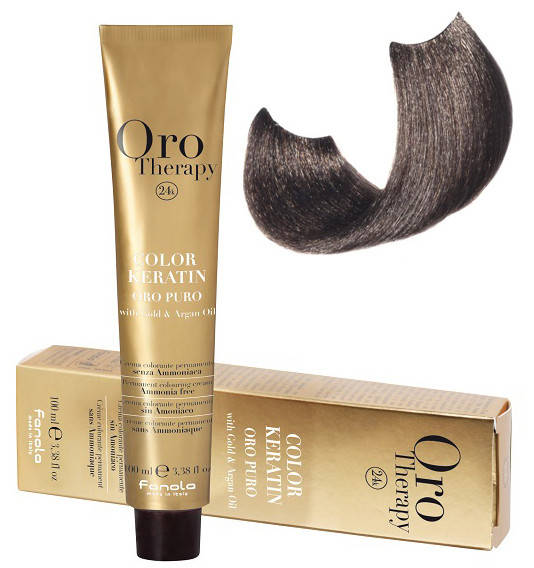 

Безаммиачная крем-краска для волос Fanola Oro Therapy №6/1 Dark Blonde Ash 100 мл