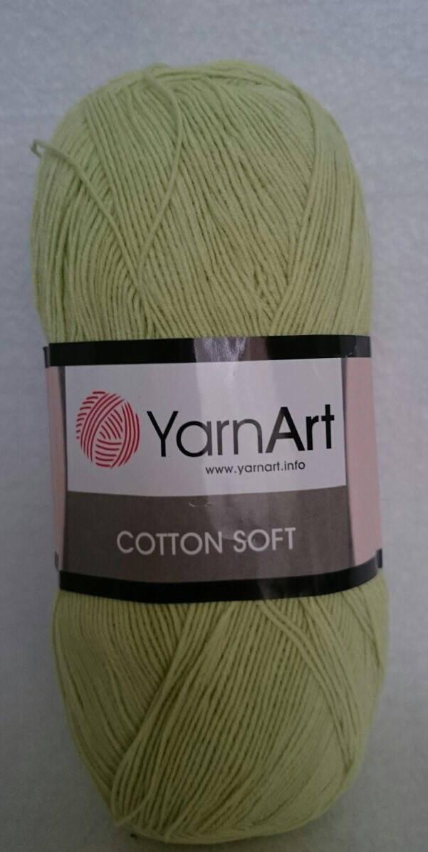 

Пряжа Yarnart Cotton Soft, производство Турция, цвет - фисташковый
