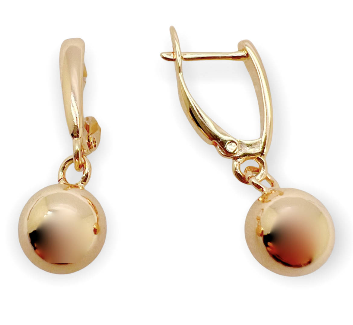 

Серьги шарики xuping. 18k