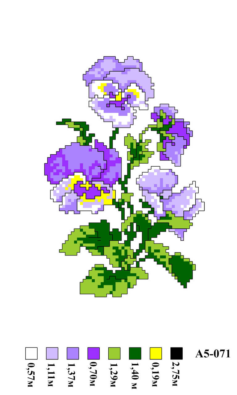 

Набор канва с нитками А5 071