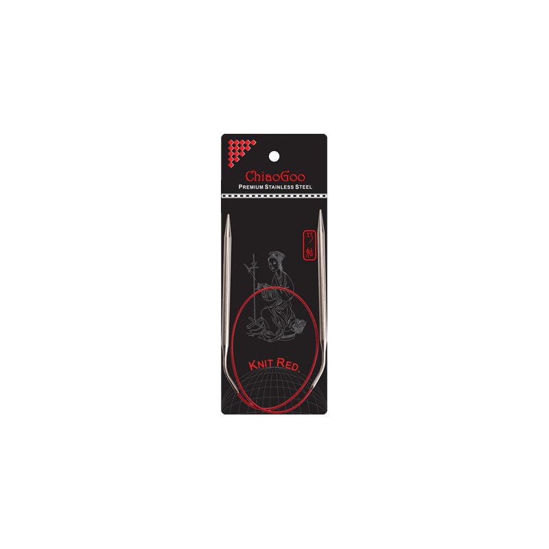 

Спицы круговые ChiaoGoo SS Knit RED 100, 2.75 мм, Красный