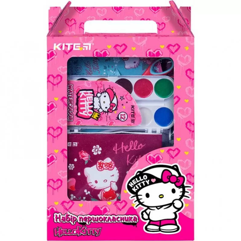 

Набір канцтоварів для першокласника Kite Hello Kitty в школу
