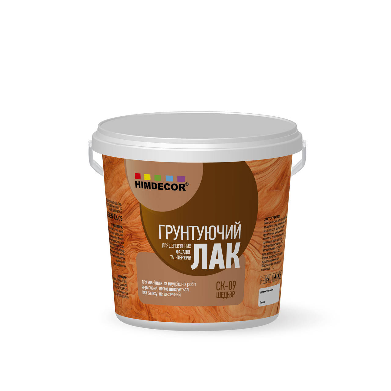

Грунтуючий акриловий лак по дереву Himdecor Шедевр СК-09 1 кг