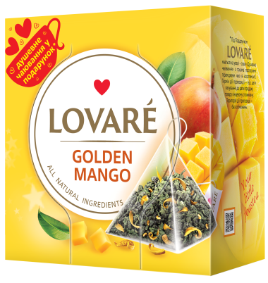 

Чай в пирамидках Ловаре Золотой Манго Lovare Golden Mango 15 шт по 2г