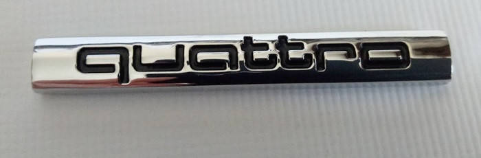 

Шильдик надпись Quattro (black) на крышку багажника