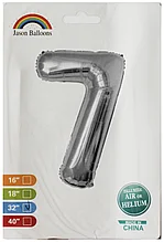 

Фольгированная цифра 32"(80 см) КНР 7 серебро, Серебристый