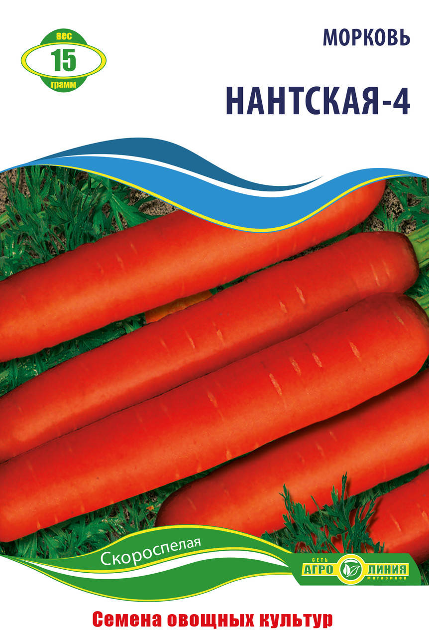 

Семена Моркови сорт Нантская-4 15 гр ТМ Агролиня