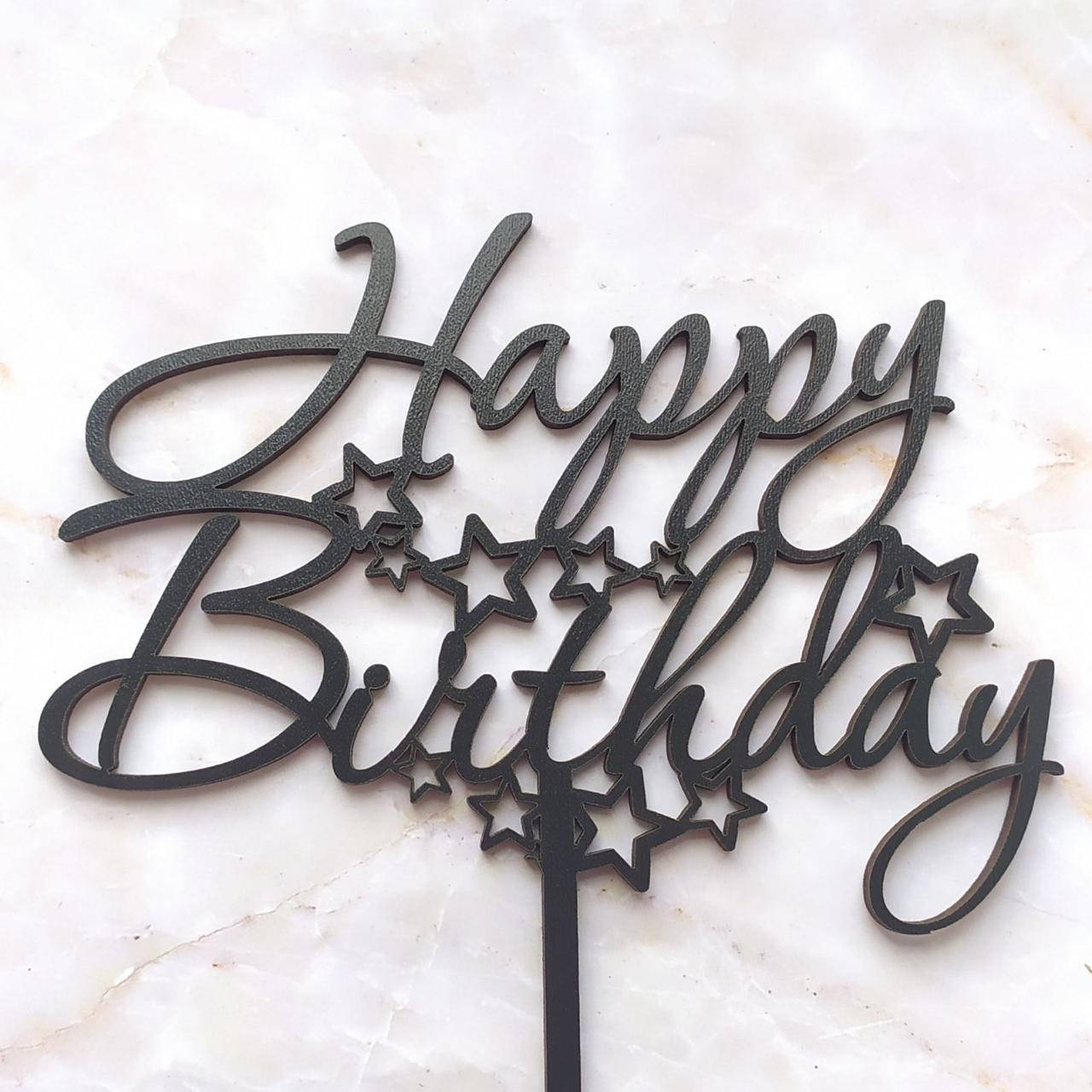 

Топер для кондитерських виробів Happy Birthday 13