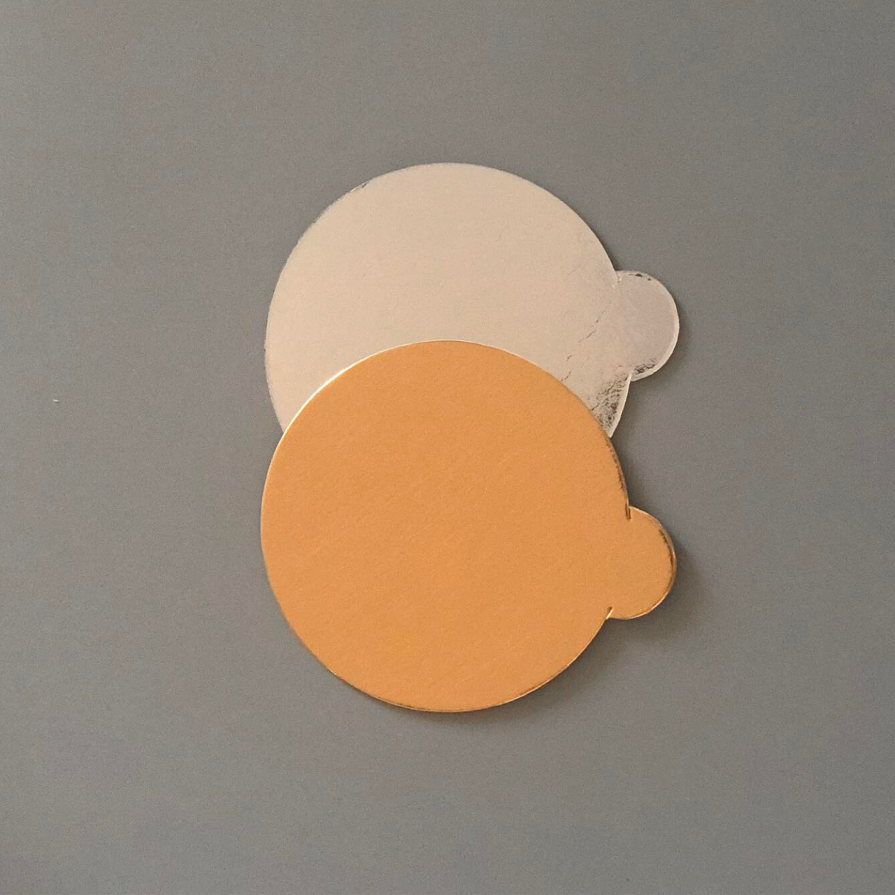 

Подложка с ручкой ∅-80 мм (100 шт.) золото/серебро