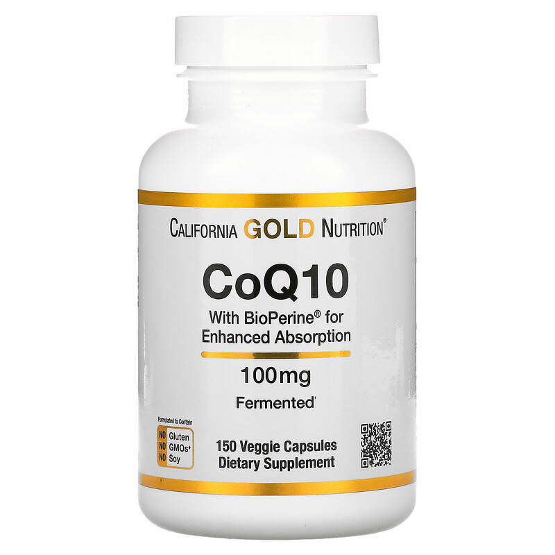 

Коэнзим Q10 California GOLD Nutrition "CoQ10 with Bioperine" с биоперином,100 мг (150 капсул)