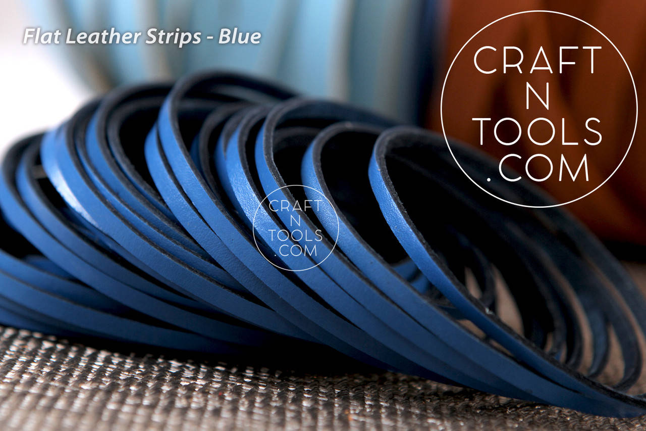 

Кожаные плоские шнуры Flat Strips - Blue