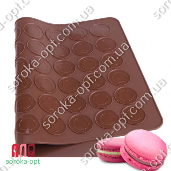 

СИЛИКОНОВЫЙ КОВРИК ДЛЯ ПЕЧЕНЬЯ МАКАРУНС 40*30 СМ