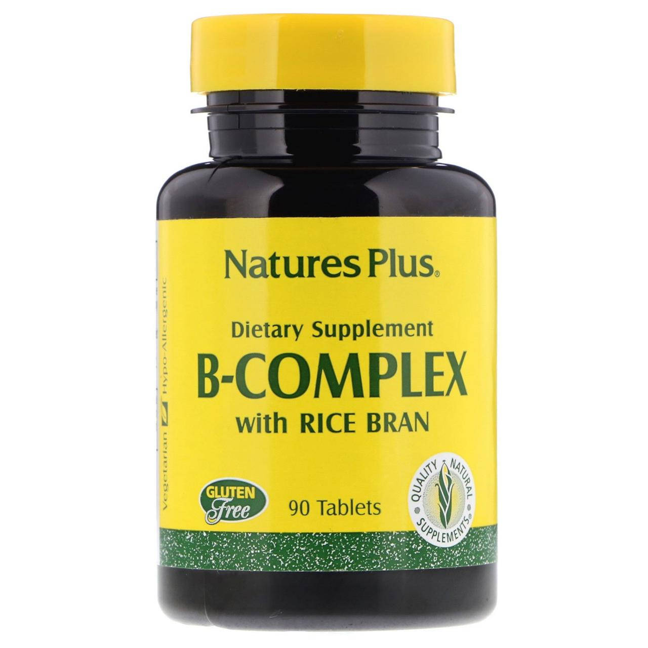 

Nature's Plus, Комплекс витаминов группы B с рисовыми отрубями, 90 таблеток купить
