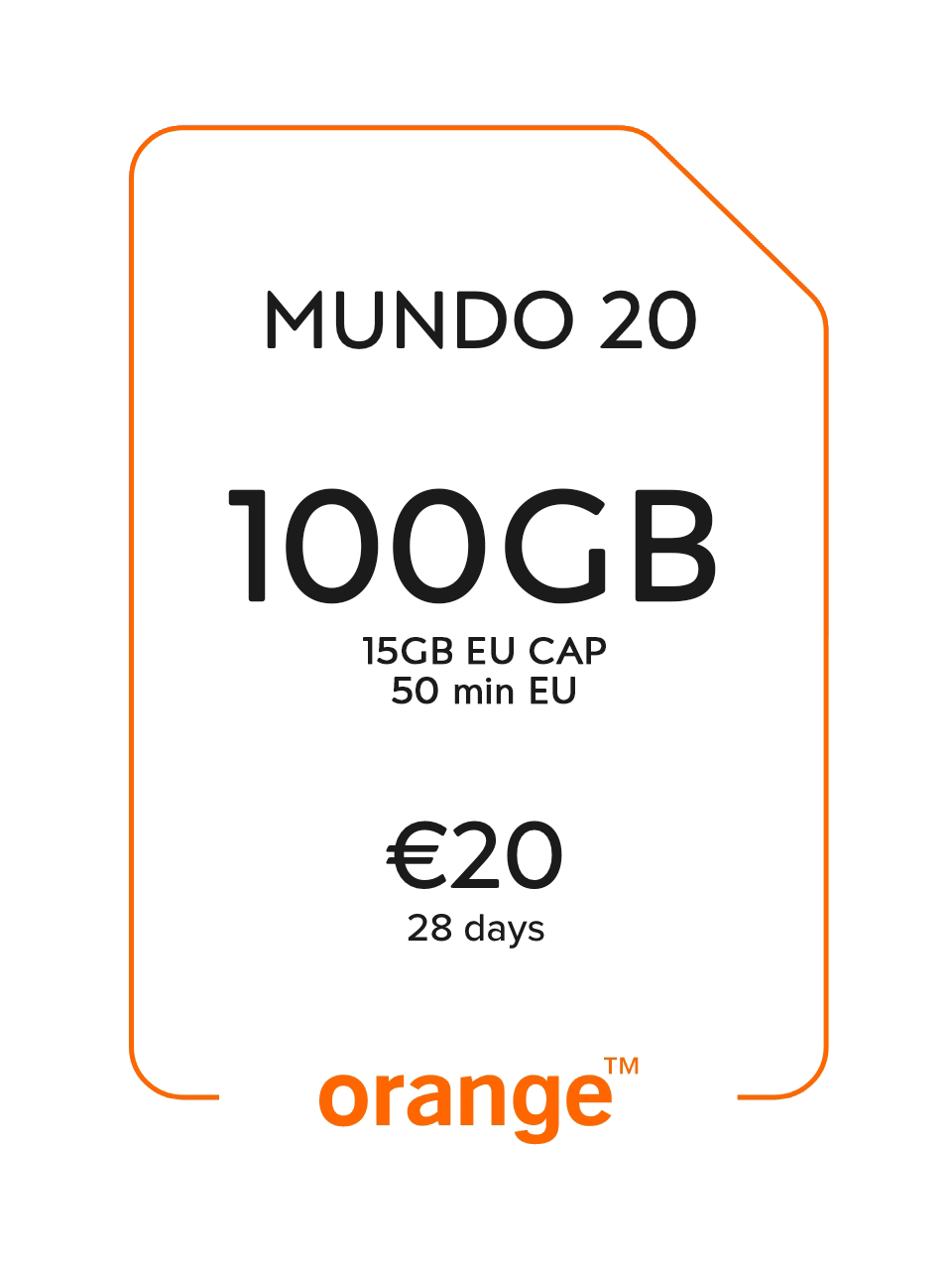 

Сим-карта Orange Mundo 20 (15GB EU)
