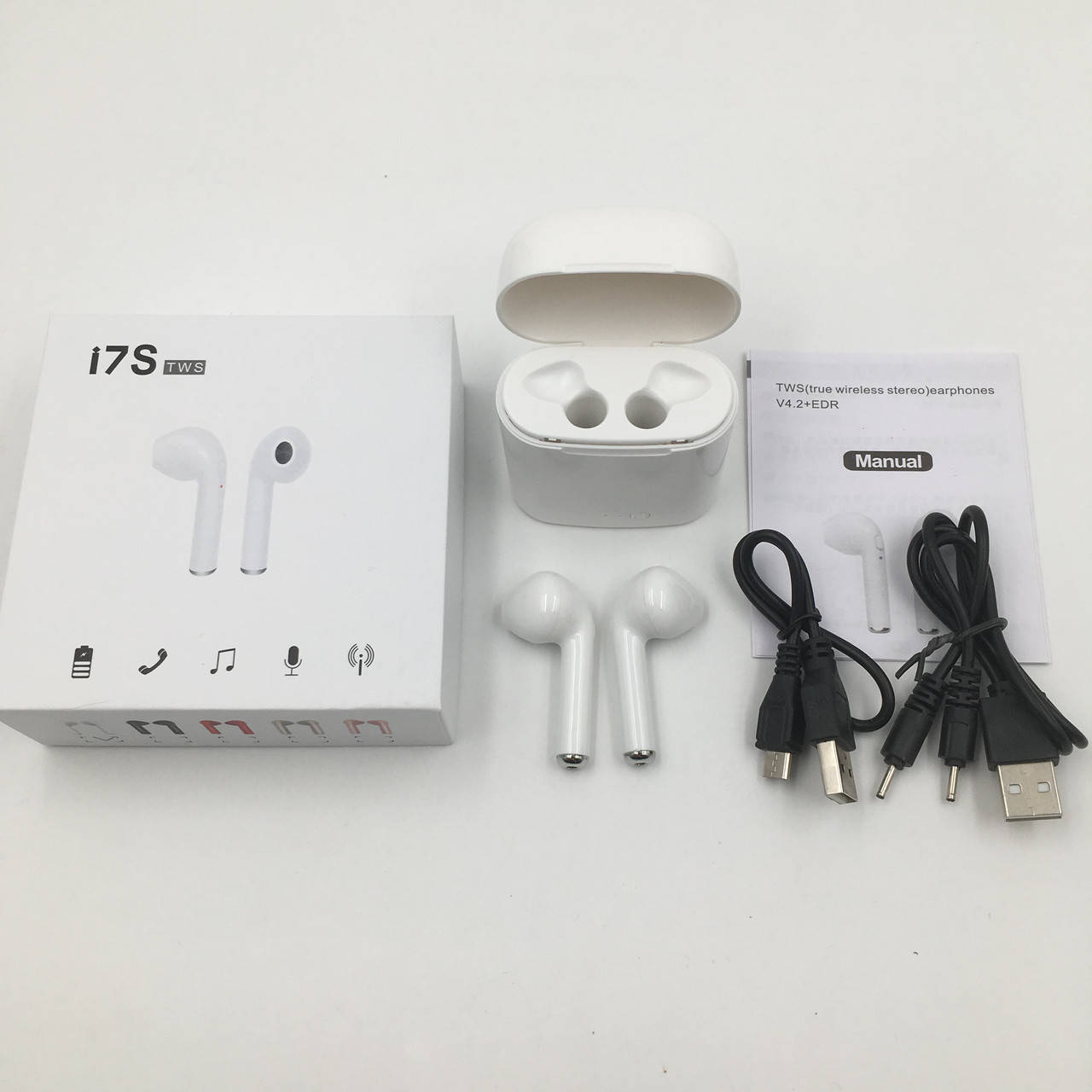 

Беспроводные наушники Bluetooth HBQ i7S TWS AIRPОDS белые! Покупай