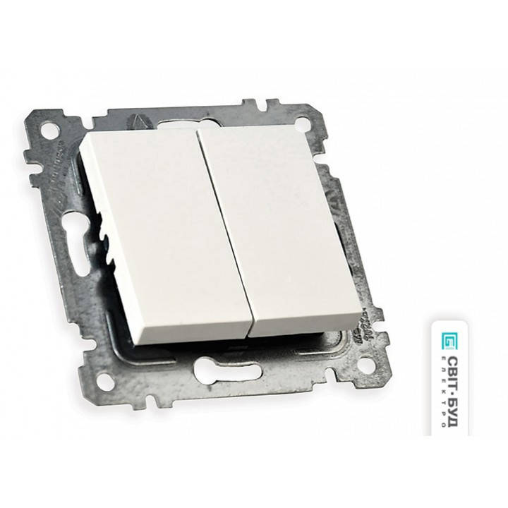 

Механізм вимикача 2 кл, 10А, RITA, Mutlusan, білий, (2200 402 0201)