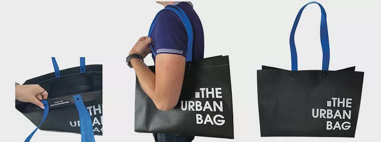 

ШОПЕР, сумка для покупок з кишенею на кнопках "The urban bag, Малиновый