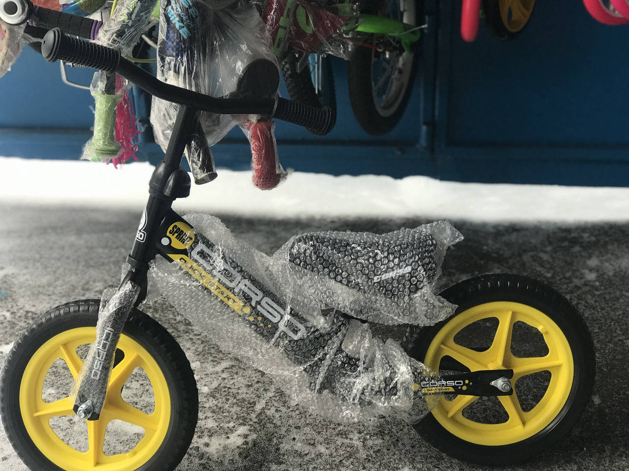

Беговел, велобіг від Corso 15004 Sprint, EVA, колеса піна, 12", чорний