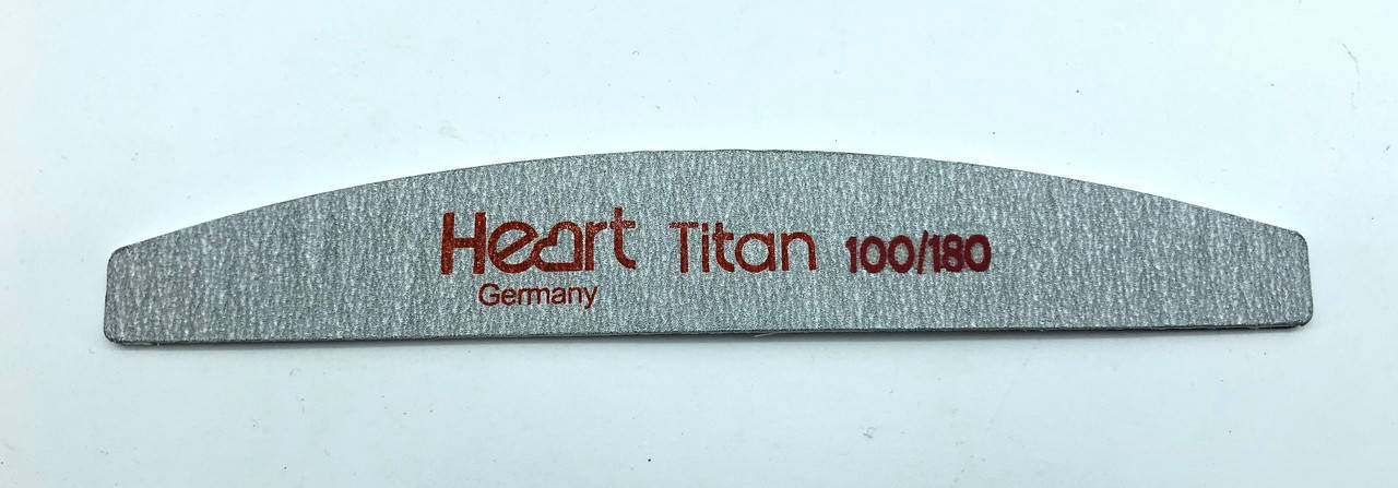 

Пилка тонкая халф (лодочка)Titan серая Heart 100/180