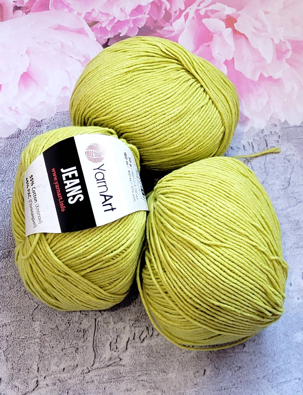 

YarntArt Jeans №29 оливковий, Оливковый