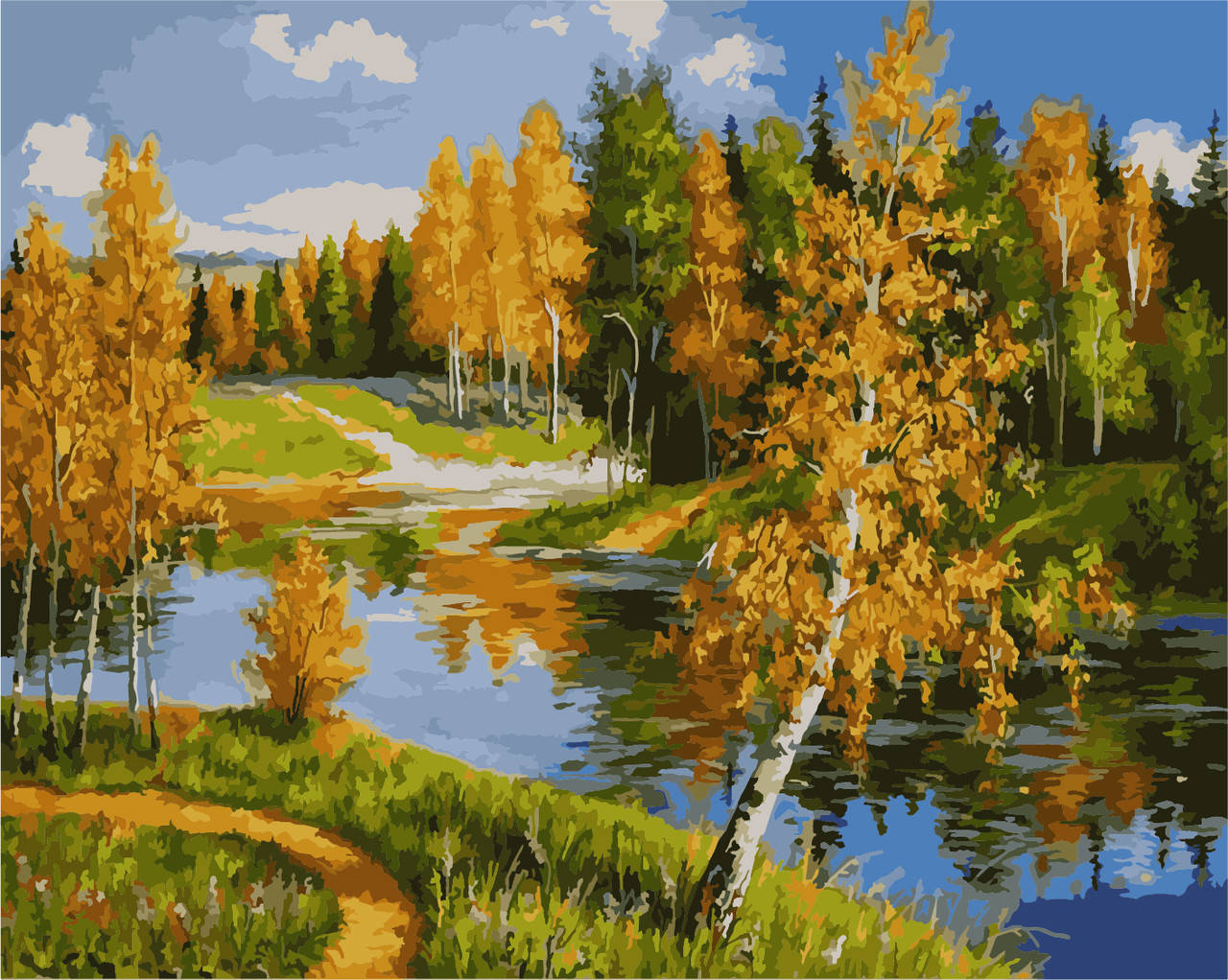 

Картина по номерам ArtStory Осень в лесу 40*50см