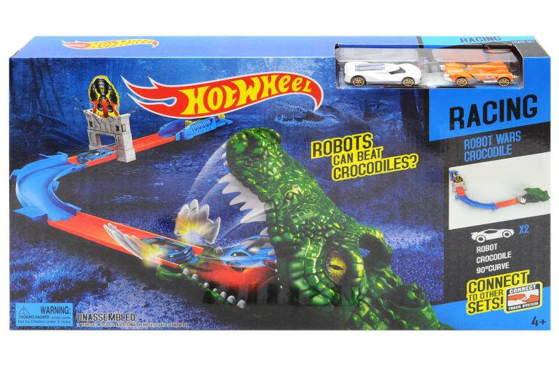

Трек с запуском "Hot Wheel" Хот Вилс, Крокодил и Робот (+2 машинки) 3089 - 3085