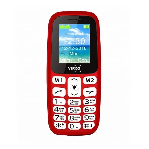 

Кнопочный телефон Verico A183 Red, Красный