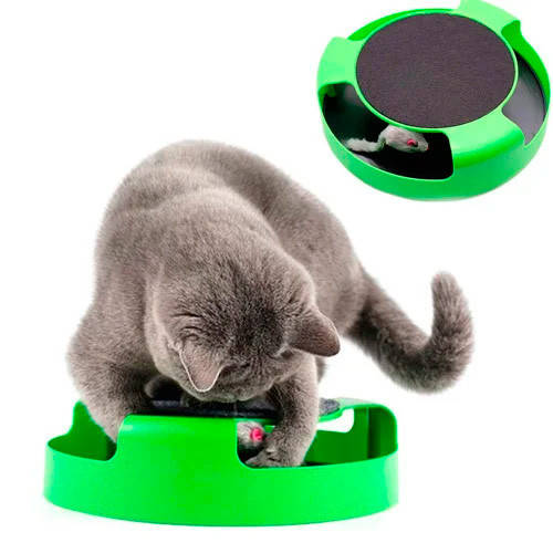 

Интерактивная игрушка с когтеточкой для кошек кота, мышка в ловушке