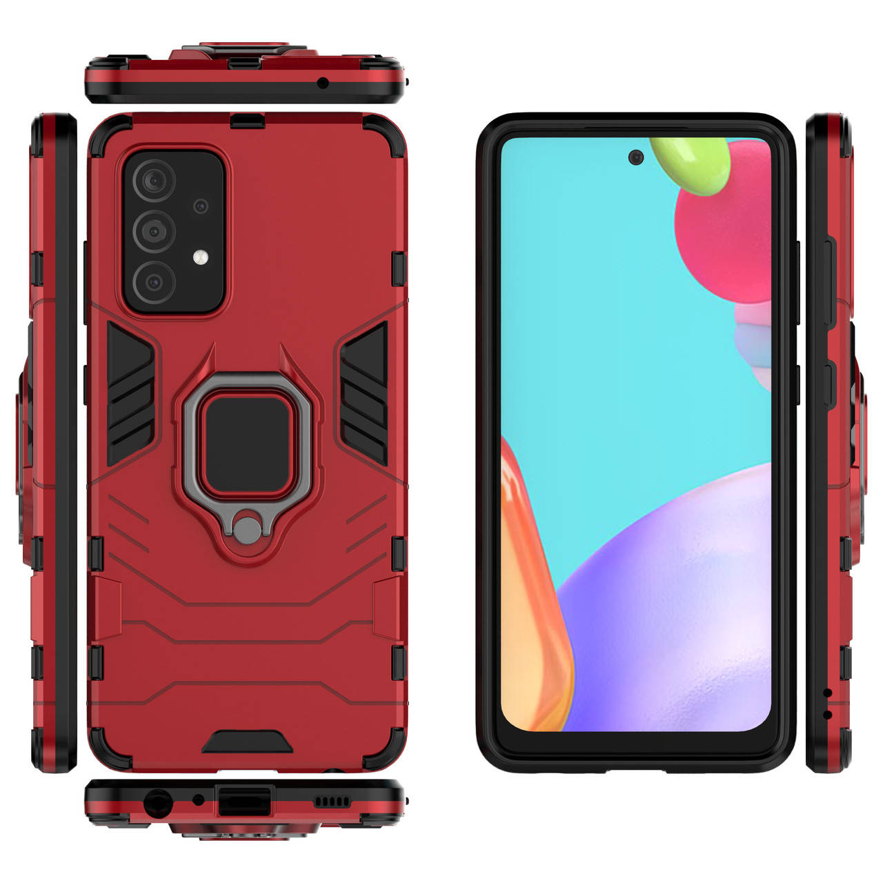 

Бронированный чехол для Samsung Galaxy A52 / A52s с кольцом Red, Красный