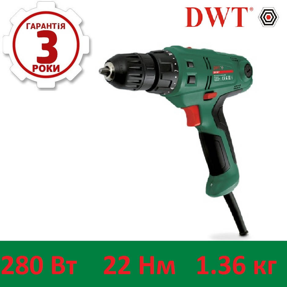 

Сетевой шуруповерт DWT BM-280 T