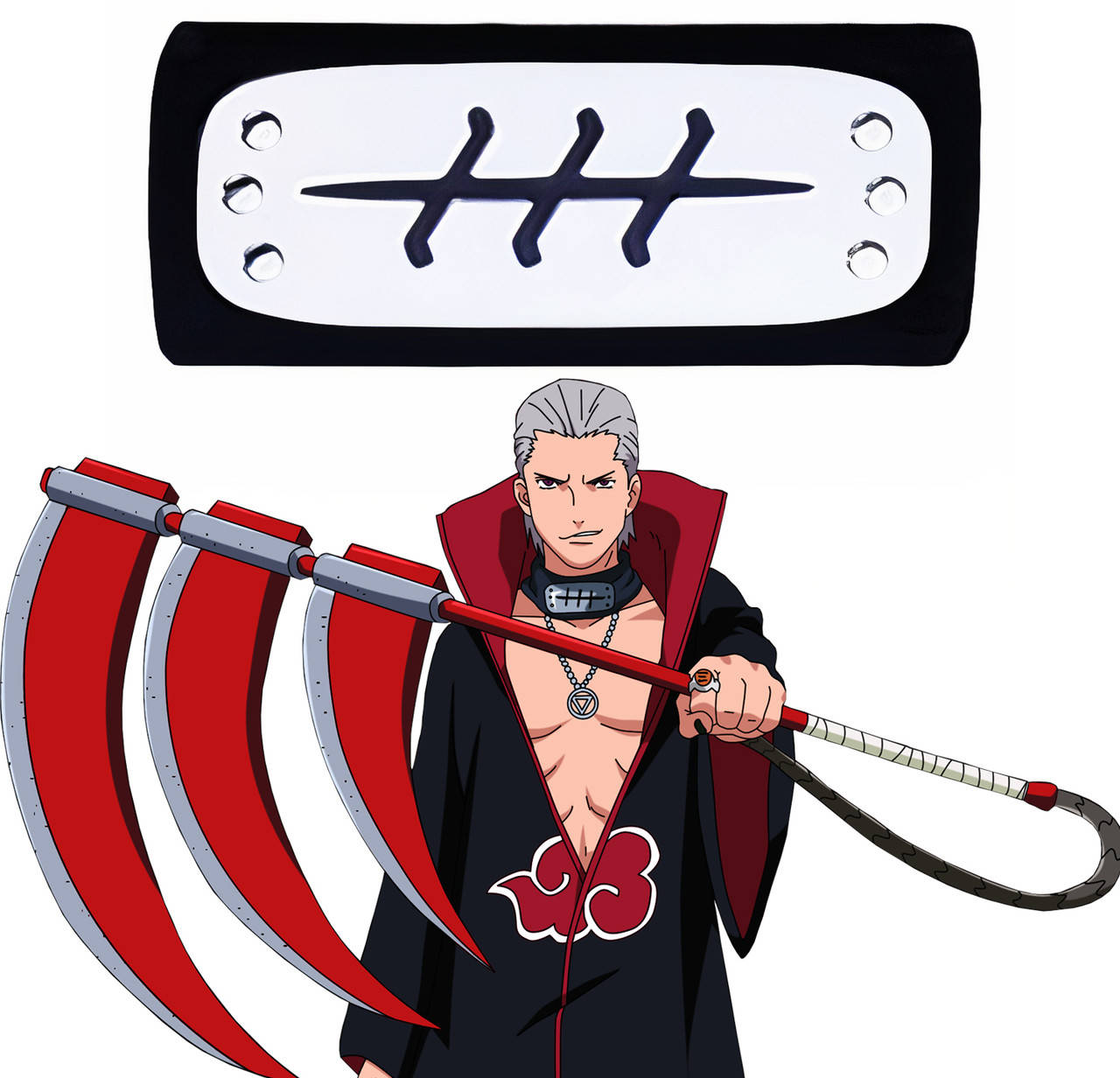 

Повязка Наруто Naruto Акацуки - Хидан из Деревни Скрытой В Горячих Источниках, cosplay Naruto