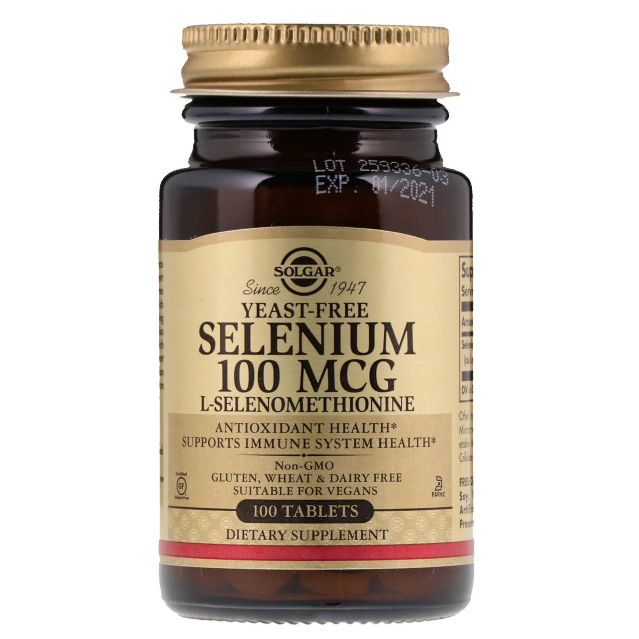 

Селен без дрожжей (Selenium) 100 мкг 100 таблеток