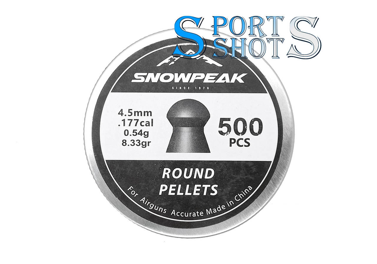 

Пули SnowPeak Round Pellets 4.5мм, 0.54г, 500шт