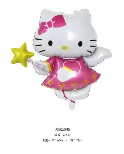 

Фольговані фігурні кулі "Kitty с звёздочкой". Размiр: 73см*63см.