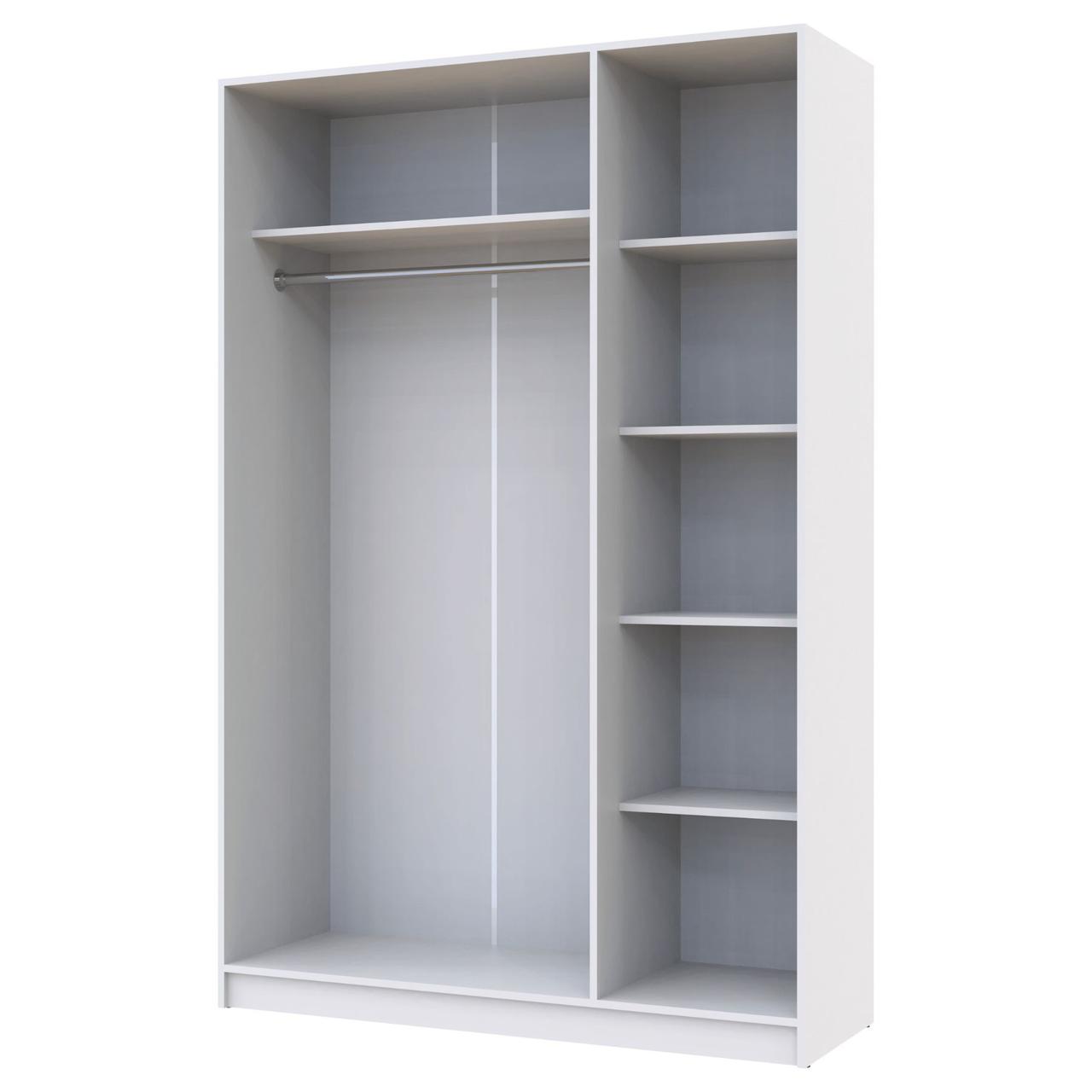 Шафа для одягу Doros Промо Білий 3 ДСП 135х48х204 (80737071) 4