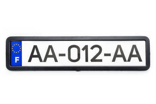 

Рамка номерного знака металлическая (черный глянцевый)