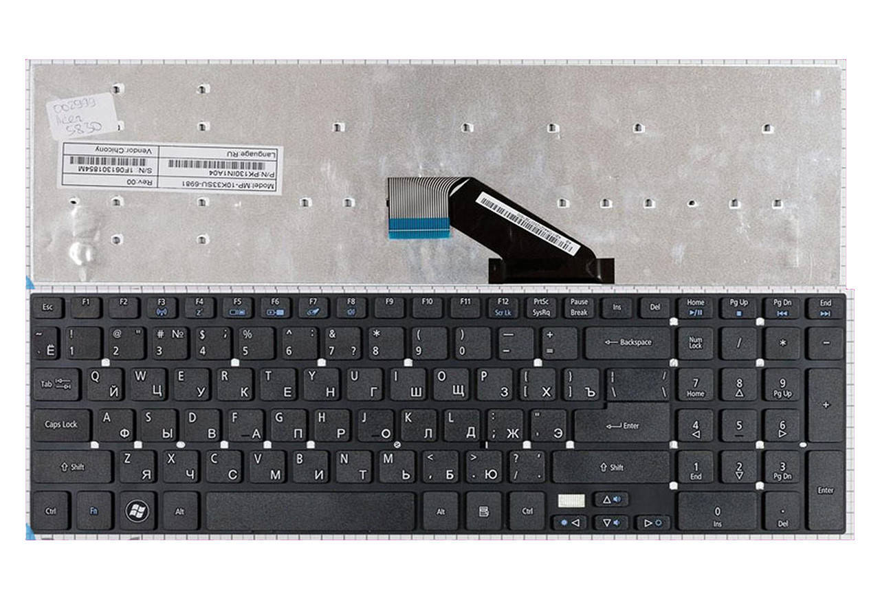 

Клавиатура для ноутбука Acer Aspire ES1-731, матовая (KB.I170A.402), Черный