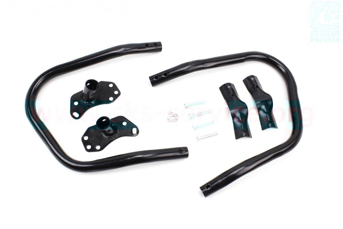 

Дуга защитная комплект черная на мотоцикл Иж