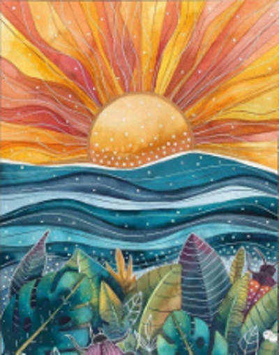 

Алмазная мозаика Оранжевое солнце 30*40см с рамкой 41*31*25 см (H8753)