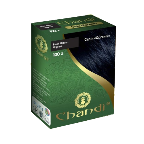 

Краска для волос Хна органик цвет Черный Chandi 100 г