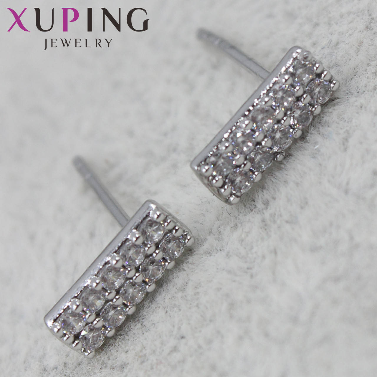 

Серёжки женские медицинское золото Xuping Jewelry гвоздики с кристаллами 24K