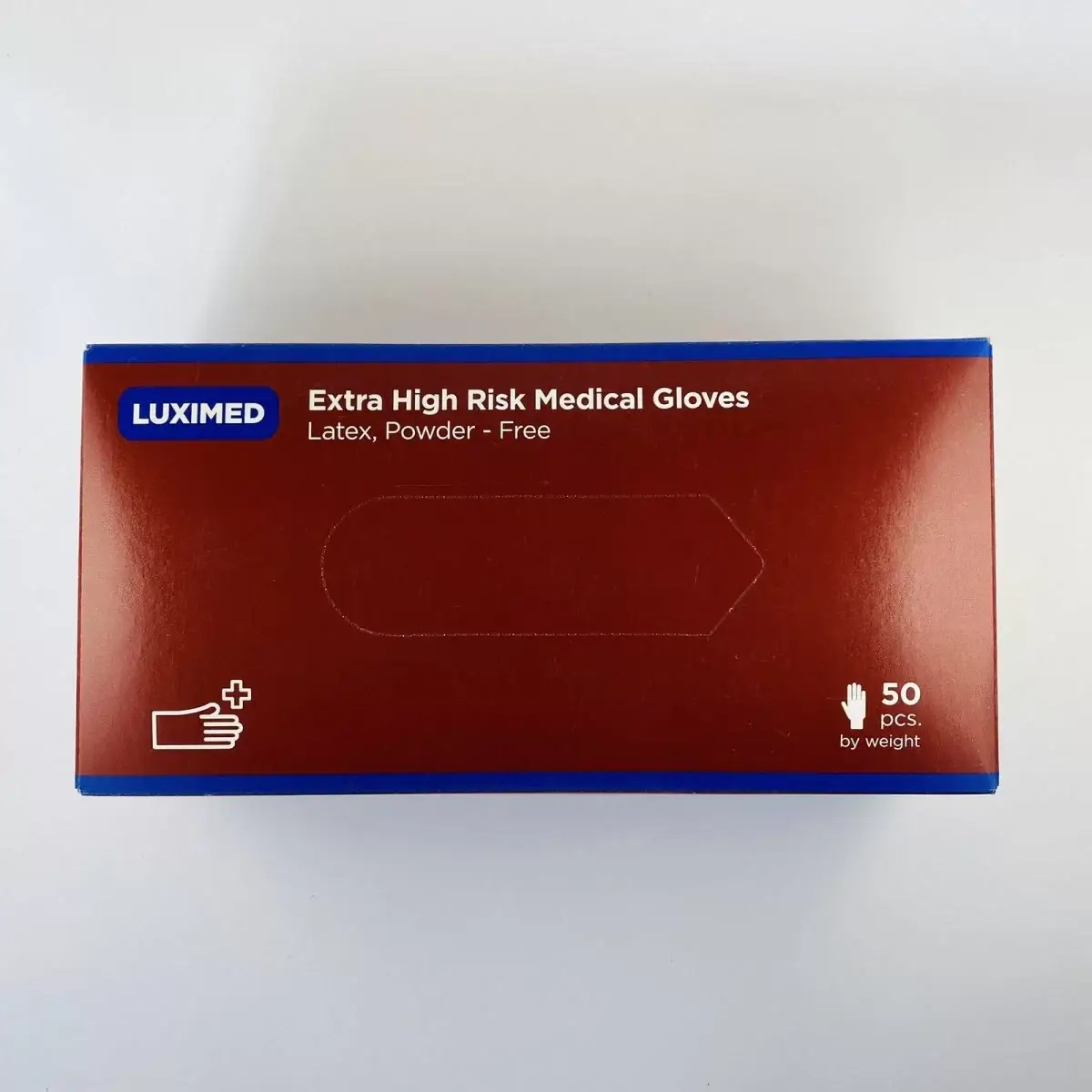 

Рукавица амбуланс латекс синий Luximed М (25пар / уп; 10уп / ящ)