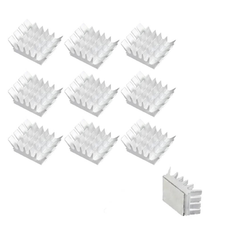 

10шт. Клейкий мини радиатор 14х13х6мм алюминий набор