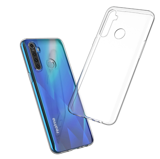 

Чехол силиконовый ультратонкий для Realme 5 прозрачный (Реалми 5)