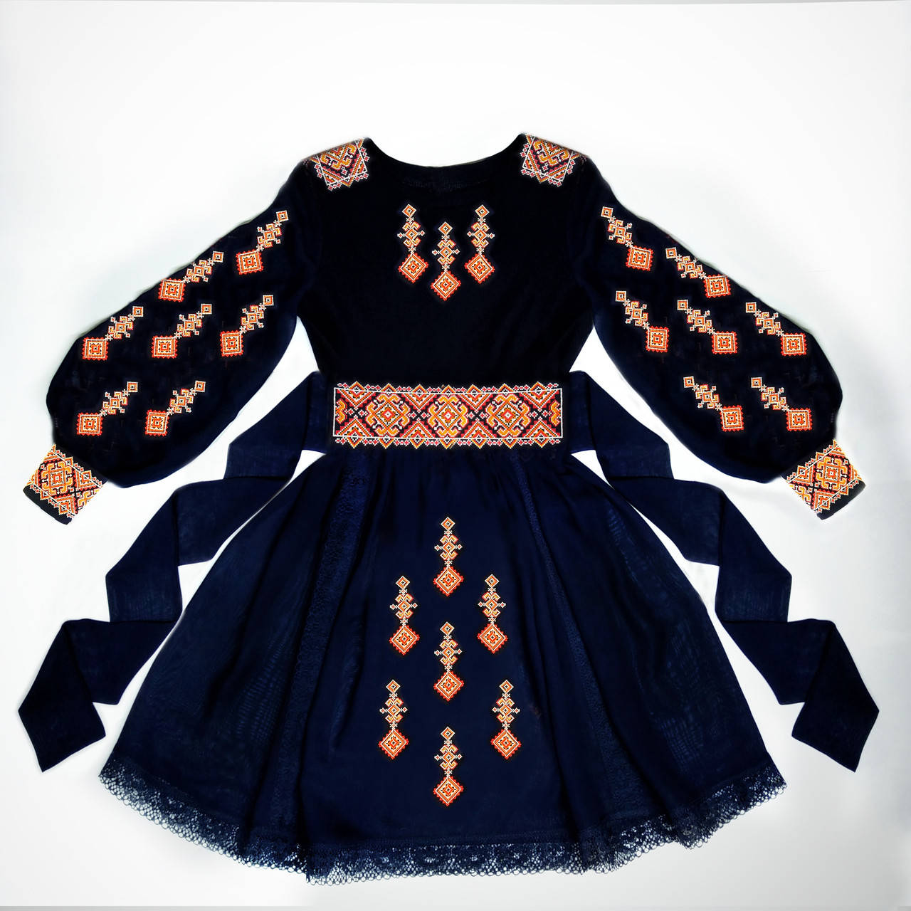 

Женское платье с вишивкой. Вышиванка. Випускное Нарядное Платье, Синий